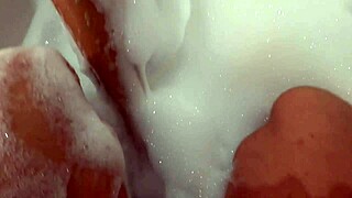 Beautiful latina babe rides monster cock in bubble bath doggystyle 😍🛁