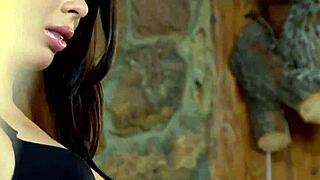 european glamour babe in stockings deepthroats before gaping anal threesome fuck