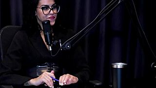 Carla Santos teases hottest podcast moments with Bia Hot. Wild lingerie interview part 2 on Sheer Red!