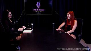 Carla Santos teases hottest podcast moments with Bia Hot. Wild lingerie interview part 2 on Sheer Red!