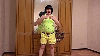 damn this gymnast brunette shoves dildo deep in gaping anus assfucking solo hairy pussy toy play