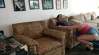 Blonde slut rides cock hard during steamy photo session