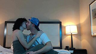 PETITE 18+ TATTOOED BABE KISSES WILDLY!