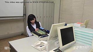 Stressed newbie Yui Watanabe sucks cock deep then takes creampie relief