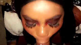 hey check out this latina with natural big tits getting ridden after heading upstairs