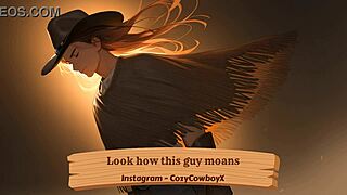 guy moans loud while getting pleasured intensely