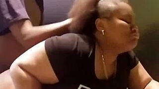 punishing bbw milf's fat ass and wet pussy for skipping kitchen chores with rough doggystyle pounding and creampie finish