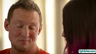 Natalie Stone's ass gets rimmed then bareback gangbanged hard