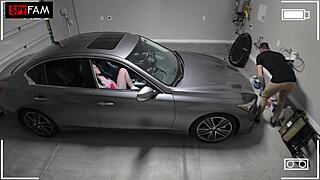 Stepdad fills my tight pussy creampie missionary doggystyle caught petite slut