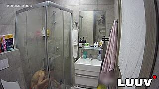 luuv kareflore voyeurs her shaved tits and ass in steamy homemade shower tease