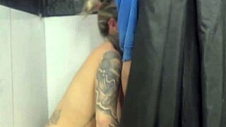 egyptian babe with big natural tits and wet pussy gets invaded in store bathroom her ass fucked raw creampied without condom