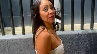 Raw Passion as Petite Latina Milf Takes Hard Anal Creampie After Sex Shop Trip