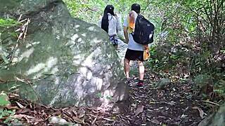 Hikers lose their way in the jungle, strip down and fuck wildly in the open air surrounded by thick vines and heat