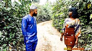 Her black bush hides tight pussy waiting for that rough ebony pounding