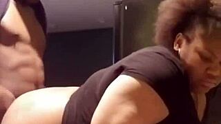 punishing bbw milf's fat ass and wet pussy for skipping kitchen chores with rough doggystyle pounding and creampie finish