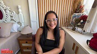 raquel morena rides cock wildly after shy start homemade brazilian