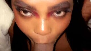 hey check out this latina with natural big tits getting ridden after heading upstairs