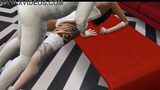 nicki minaj cardi b and megan thee stallion milfs share big tits anal in wild interracial group blowbang