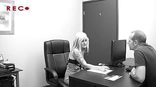 Lana chugs Chris's monster cock deep in throat balls deep