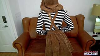 Exotic Brunette Pamela Morrison Sucks Hard Cock Deep! Gets Skinny Pussy Fucked and Swallows Cum