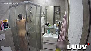 luuv kareflore voyeurs her shaved tits and ass in steamy homemade shower tease