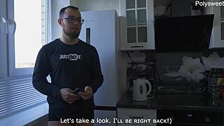 hey neighbor you done with my table now i roughly fuck your ass with my strapon on this desk