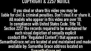 samantha grace's cuban stockings tease her secret pussy rub