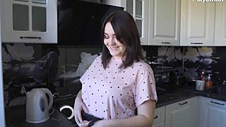 hey neighbor you done with my table now i roughly fuck your ass with my strapon on this desk