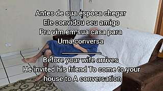 blindfolded wife tricked by friend in bedroom surprise