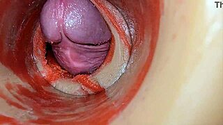 Internal cam catches huge deep creampie ejaculation inside 💦😍