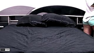 My tattooed Latina pussy fucked hard by hot friend at home