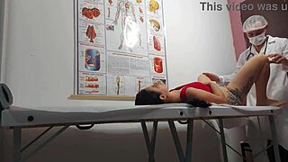 Gynecologist fingers ass then fucks wet patient in hospital exam