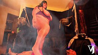 Witchy Halloween tempts brother with big tits and monster cock ride