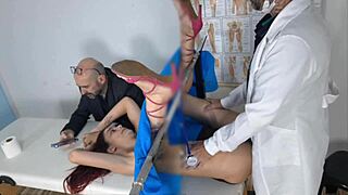 Wife spreads legs for gyno doc behind hubby's back during dirty exam fuck?