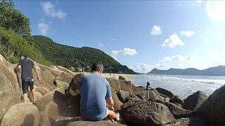 Passers-By Outraged as She Sucks Cock and Begs for Public Ass Fuck!