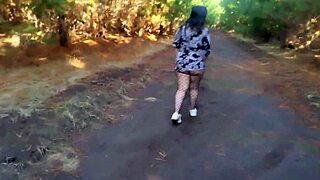 hey check this bbw huge ass fucked hard in woods exhibitionist style