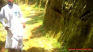 indian desi college girlfriend gets fucked outdoor in bush by lover couple