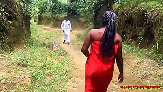 indian desi college girlfriend gets fucked outdoor in bush by lover couple