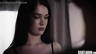 hey babe with small tits and nice ass jumps into hardcore group 3some blowjob tits action 😍🔥