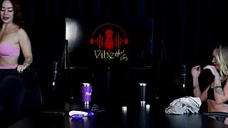 hot babes strip tease tight pussies then eat each other out hungry