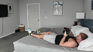 All natural blonde becky summer fucks passionately behind the scenes