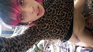 Moka Stardust shemale dominates sub ass anal blessing in car femdom?