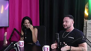 Two busty sluts bruna carlos matheus caetano kel abate bruno abate expose tits suck cock get pussies fucked wet on sheer red