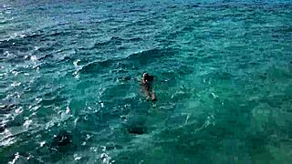 did monika fox stop tour bus for naked sea swim?