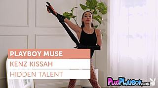 Kenz Kissah's big ass teen body exposed in lingerie posing session