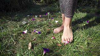 wanna see her crush flowers barefoot on the ranch grass?