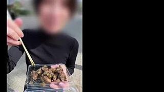 Cheating Japanese Boss Wife Creampied Hard by Subordinate on Cherry Blossom Date