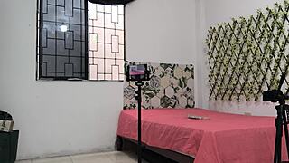 Slutty religious woman double-dildos ass and pussy