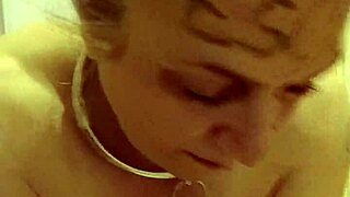 imagine your french maid slave chained in toilet, flashing tits for public bdsm humiliation and dirty talk