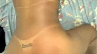 I fucked this naughty brazilian's tight asshole doggystyle till she moaned loud on my huge cock